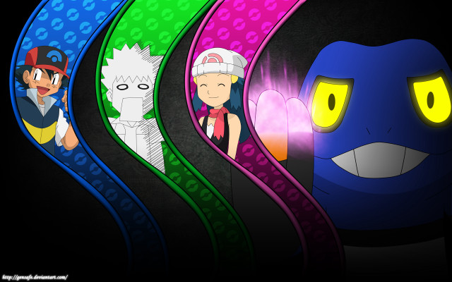 Cartoon characters group colorful different free wallpaper for desktop - medium preview image