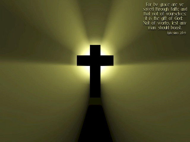 Cross light bible verse wall free wallpaper for desktop - medium preview image