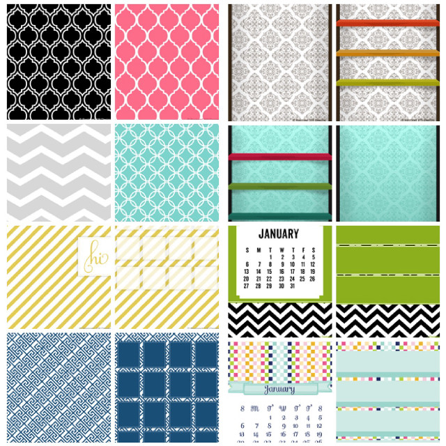 Calendar patterns colors designs artistic free wallpaper for tablet - medium preview image