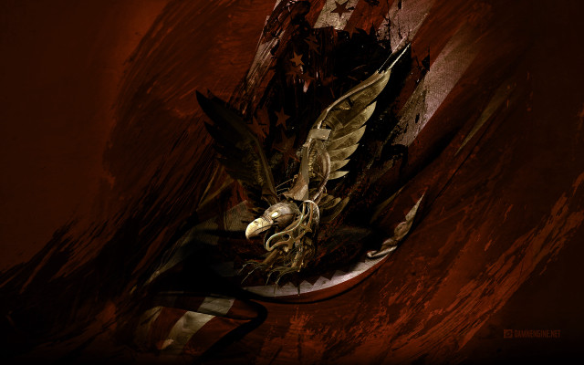 Bird flying red background black free wallpaper for desktop - medium preview image