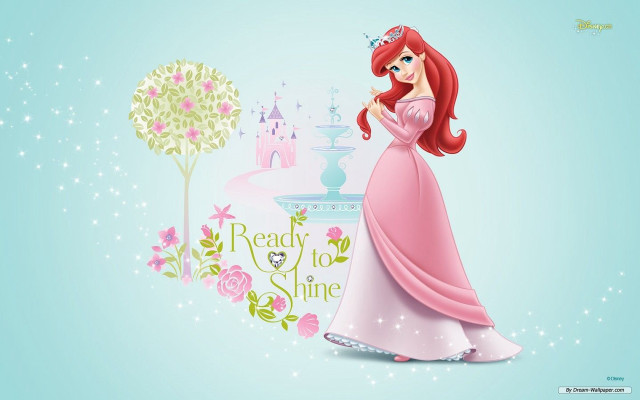 Princess pink dress tree castle #3 free wallpaper for desktop - medium preview image