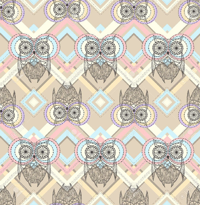Owl pattern face squares circles free wallpaper for tablet - medium preview image