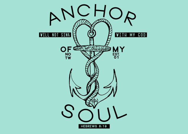 Anchor rope heart soul black free wallpaper for desktop - medium preview image
