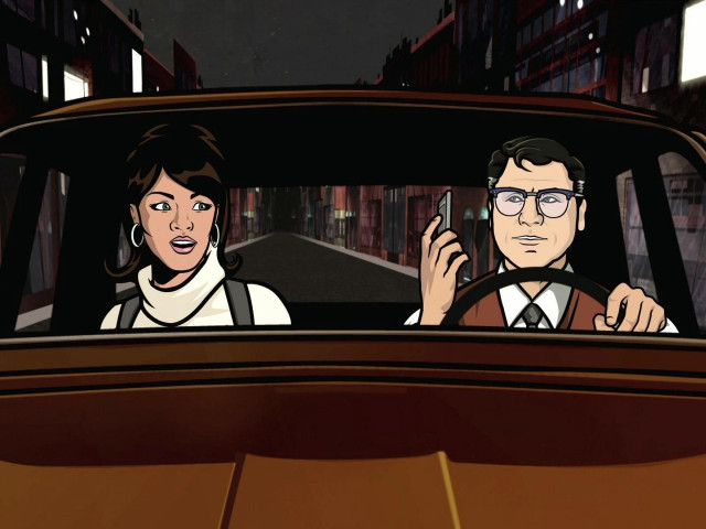 Man woman car night library free wallpaper for desktop - medium preview image