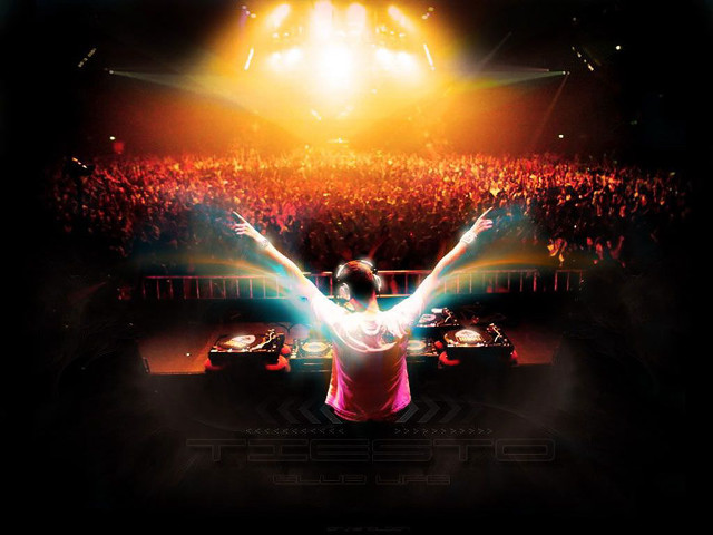 Dj crowd concert arms outstretched free wallpaper for desktop - medium preview image
