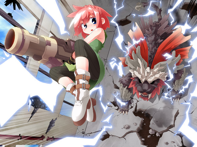 Anime couple guns demon broken free wallpaper for desktop - medium preview image