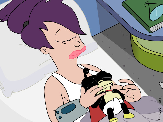 Cartoon character stuffed animal bed free wallpaper for desktop - medium preview image