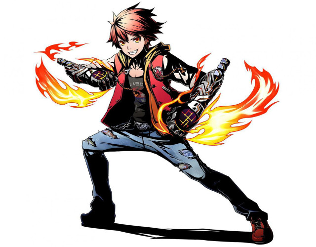 Man guitar flame arm red free wallpaper for desktop - medium preview image