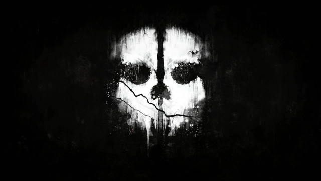 Black white skull background monochrome #2 free wallpaper for desktop - medium preview image