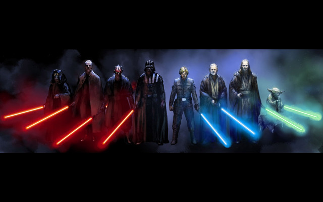 Star wars characters dark background #7 free wallpaper for desktop - medium preview image
