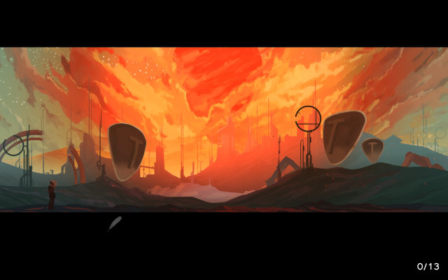 Man fire sky giant object free wallpaper for desktop - medium preview image