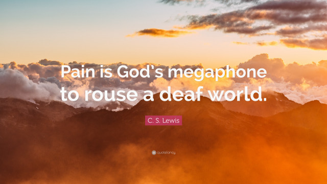 Cs lewis quote pain gods free wallpaper for desktop - medium preview image