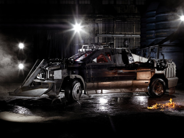 Truck fire dark room lights free wallpaper for desktop - medium preview image