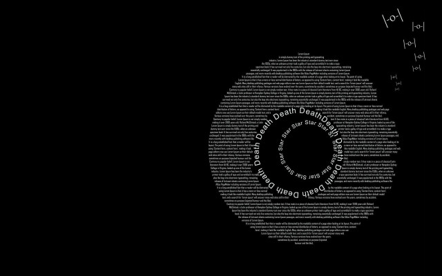 Circle words black white photo free wallpaper for desktop - medium preview image