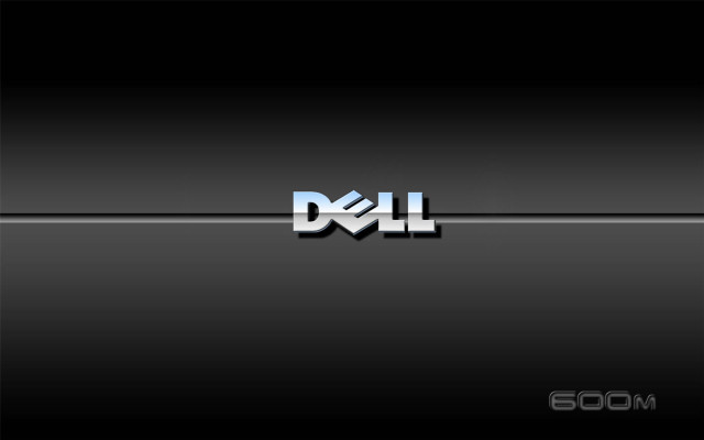 Dell logo black background reflection free wallpaper for desktop - medium preview image