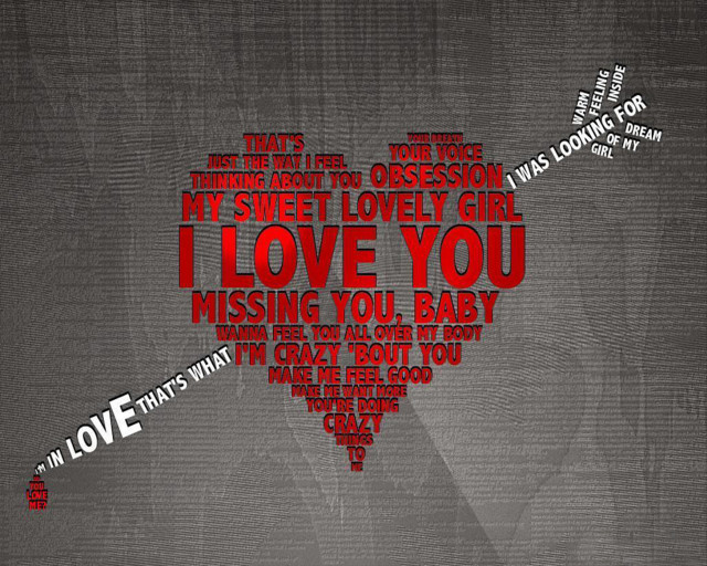 Heart shaped word art i free wallpaper for desktop - medium preview image