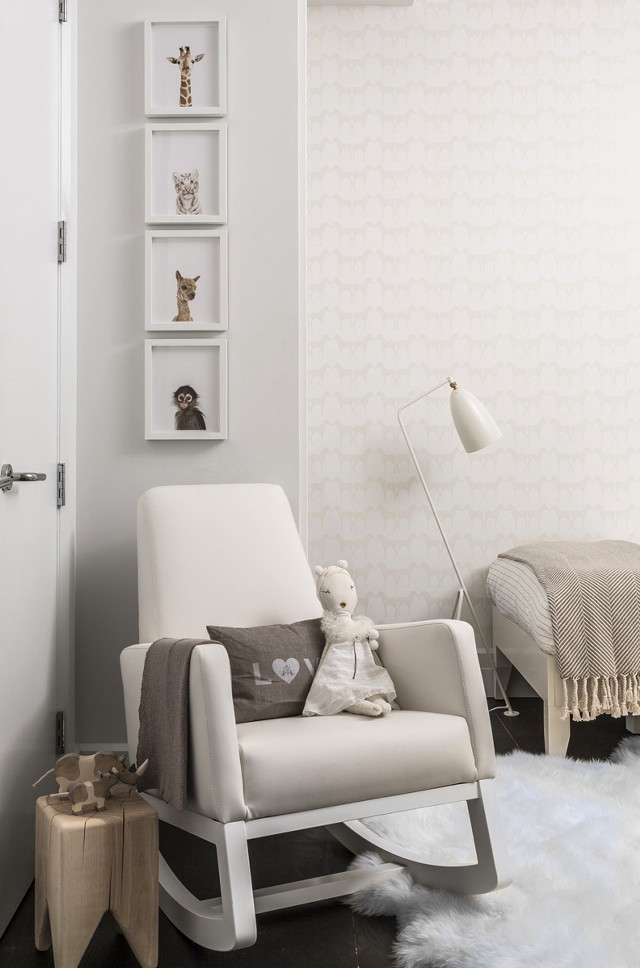 White rocking chair white room free wallpaper for mobile - medium preview image