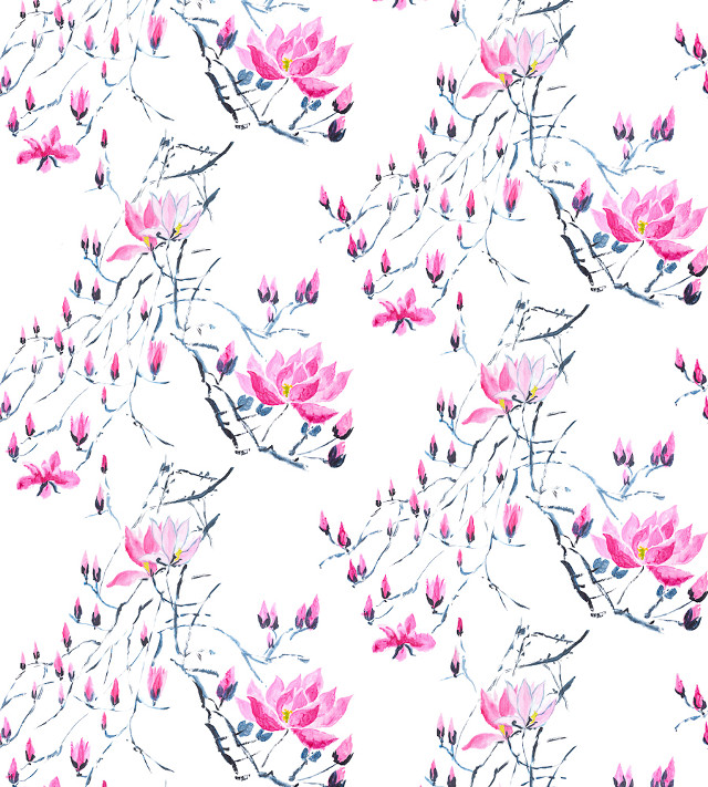 White pink flowers branches spring free wallpaper for tablet - medium preview image