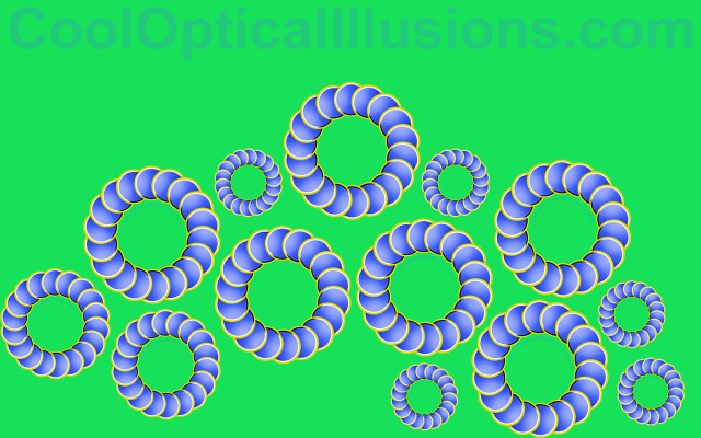 Blue yellow circles green background free wallpaper for desktop - medium preview image