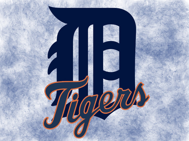 Detroit tigers logo blue white free wallpaper for desktop - medium preview image