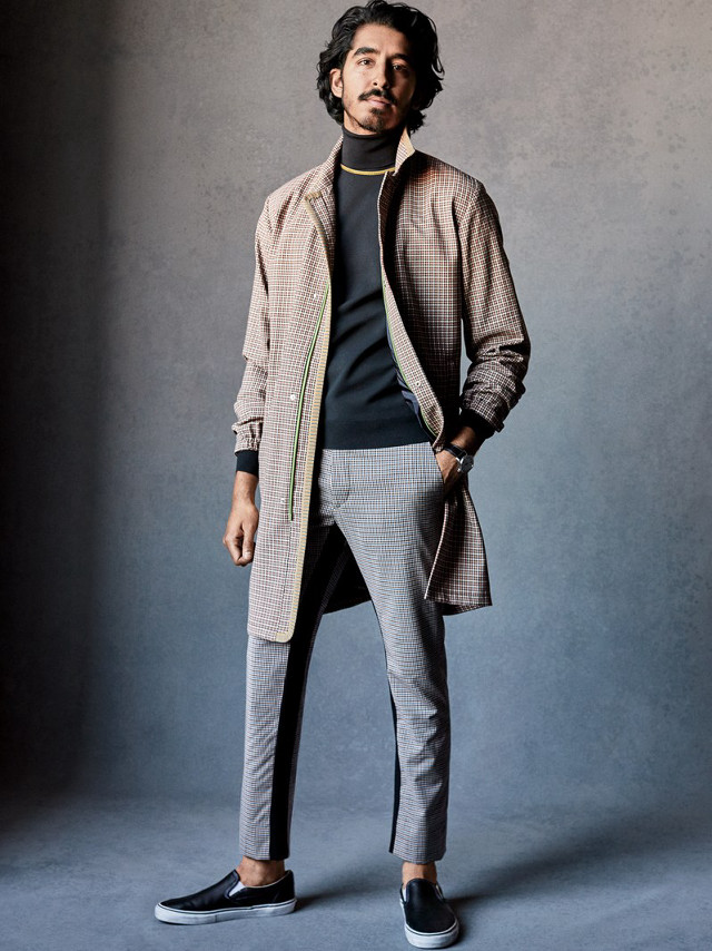 Man coat pants posing studio free wallpaper for mobile - medium preview image