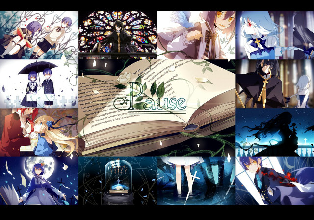 Anime collage book tree please free wallpaper for desktop - medium preview image