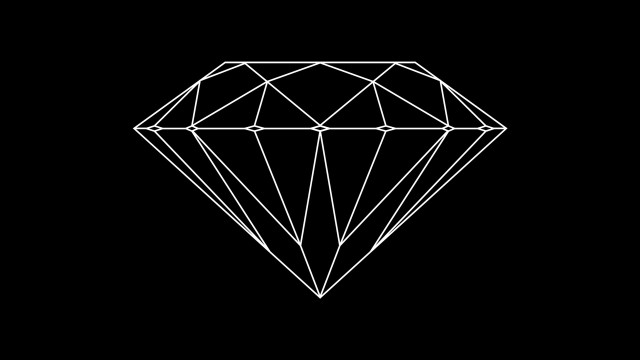 Diamond black background white outline #2 free wallpaper for desktop - medium preview image