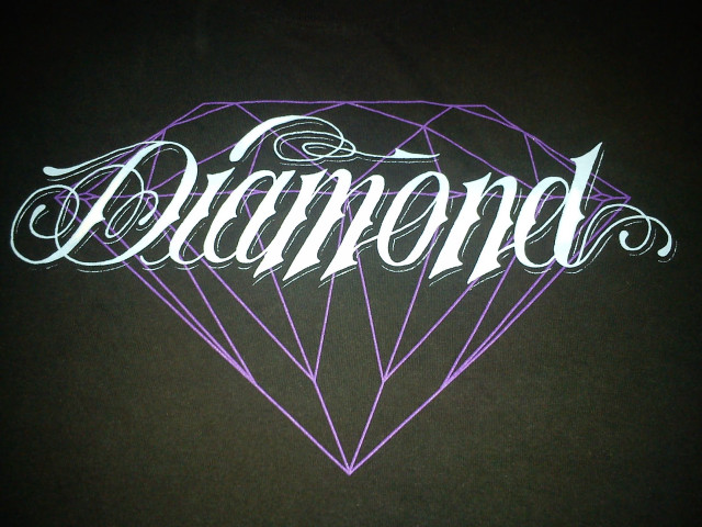 Diamond logo black shirt purple free wallpaper for desktop - medium preview image