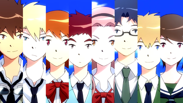 Anime boys colored hair glasses free wallpaper for desktop - medium preview image