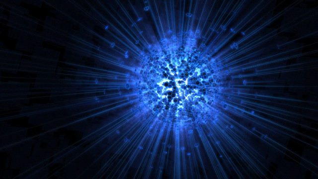 Blue light burst black background #2 free wallpaper for desktop - medium preview image