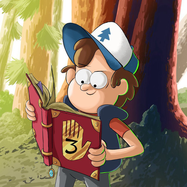 Cartoon character holding book forest free wallpaper for tablet - medium preview image