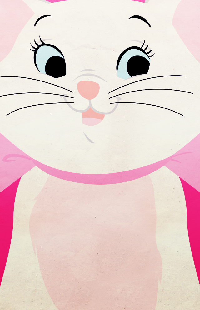 Pink white cat collar bow free wallpaper for mobile - medium preview image