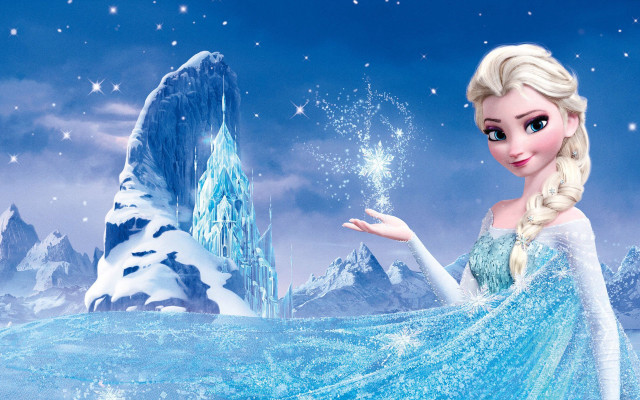 Frozen princess snowflake snowy mountain #2 free wallpaper for desktop - medium preview image