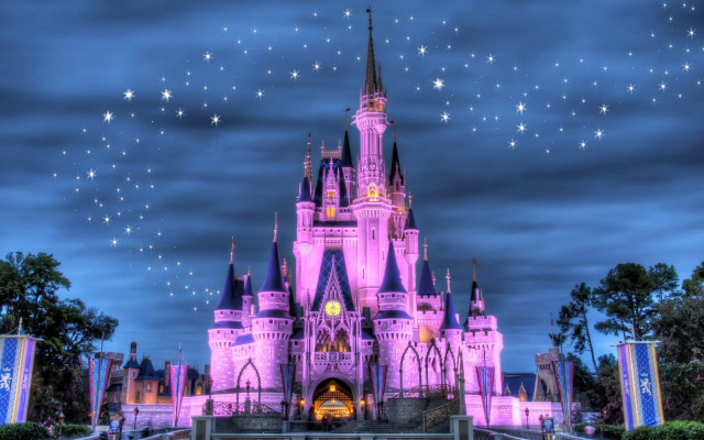 Castle night stars sign front free wallpaper for desktop - medium preview image