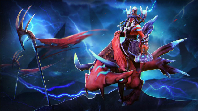 Sword armored character dragon lightning free wallpaper for desktop - medium preview image