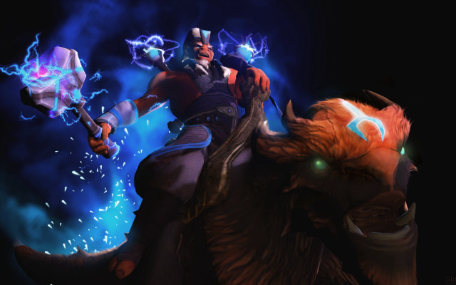 Man riding brown animal glowing free wallpaper for desktop - medium preview image