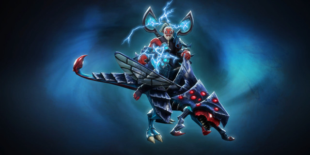 Man riding dragon lightning blue free wallpaper for desktop - medium preview image