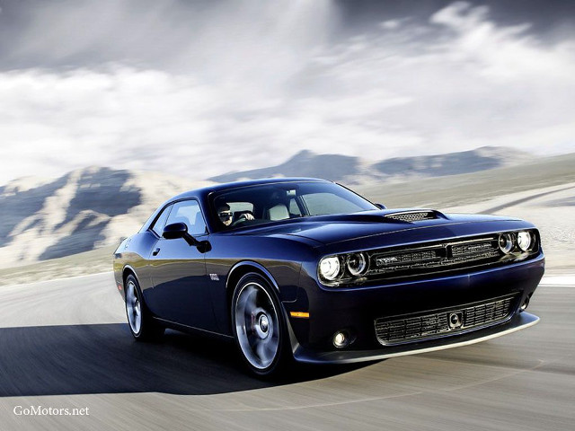 Blue dodge car driving road free wallpaper for desktop - medium preview image