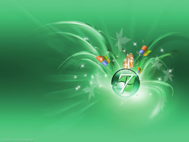 Green background seven sevens free wallpaper for desktop - medium preview image