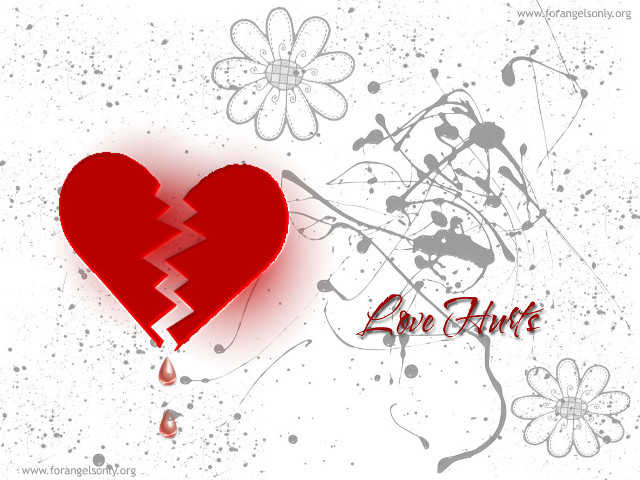 Broken heart blood flower paint free wallpaper for desktop - medium preview image