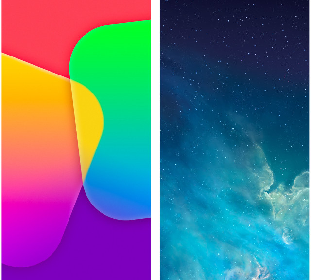Iphones side by side color free wallpaper for tablet - medium preview image