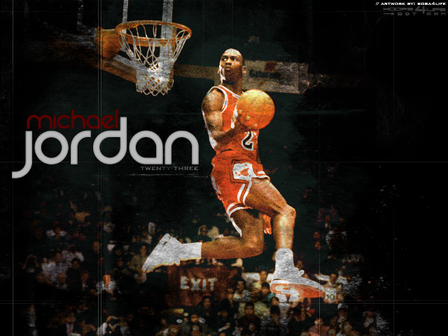 Basketball player jumping dunk game #4 free wallpaper for desktop - medium preview image