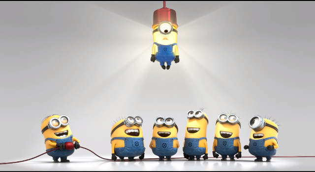 Minions despicable me scene group free wallpaper for desktop - medium preview image