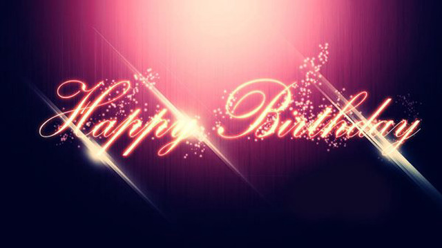 Happy birthday sparkles dark background free wallpaper for desktop - medium preview image