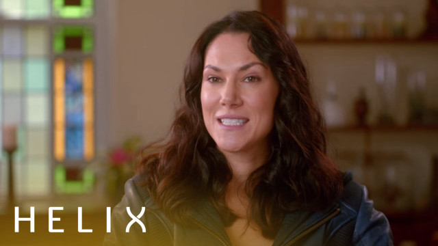 Woman smiling leather jacket stained free wallpaper for desktop - medium preview image