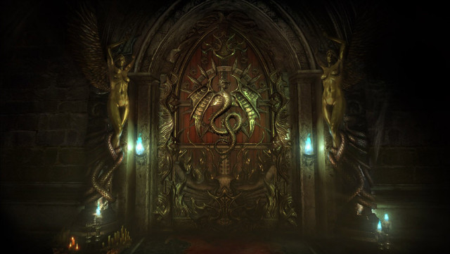 Metal door snake dark room free wallpaper for desktop - medium preview image