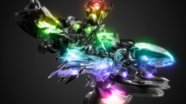 Colorful abstract flower black background #5 free wallpaper for desktop - medium preview image