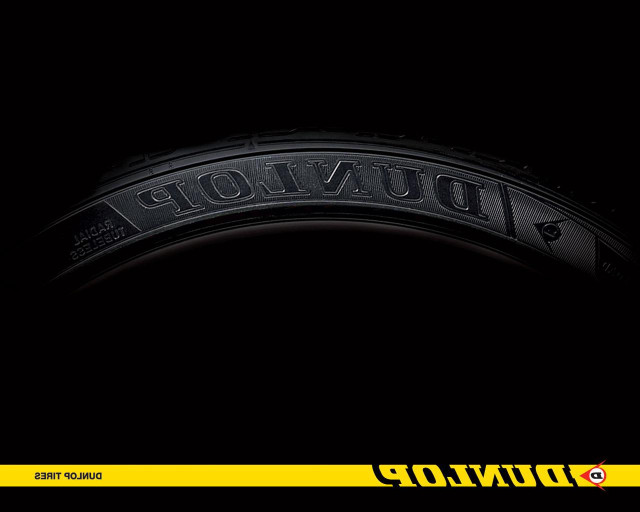 Black tire yellow stripe duntop free wallpaper for desktop - medium preview image
