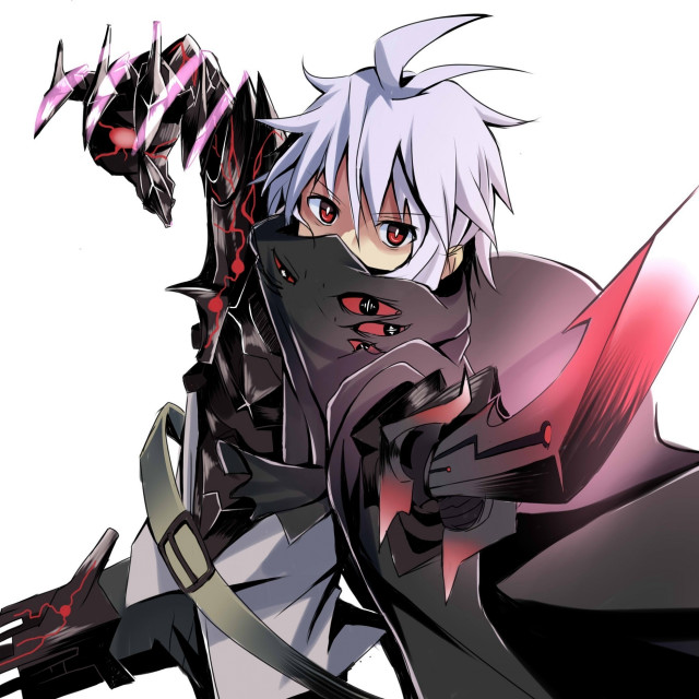 White hair black outfit sword #2 free wallpaper for tablet - medium preview image