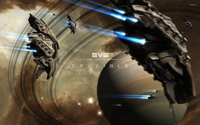 Sci fi space battle eve free wallpaper for desktop - medium preview image